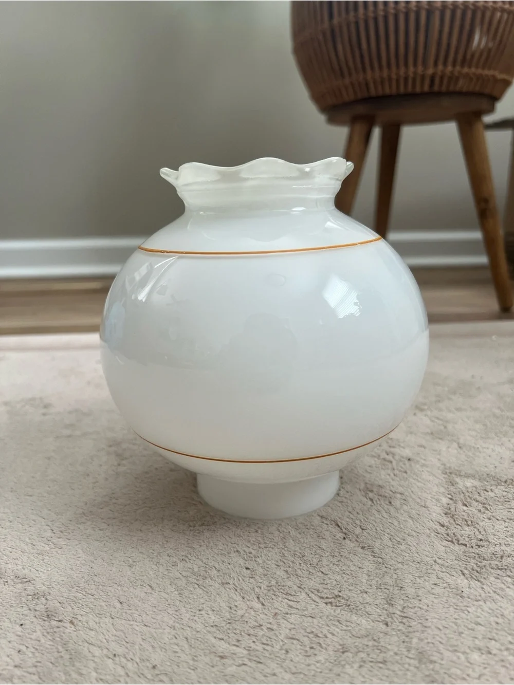 Vintage White Milk Glass Lamp Shade